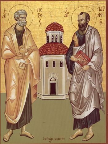 Orthodox icon of Holy Apostles Peter and Paul